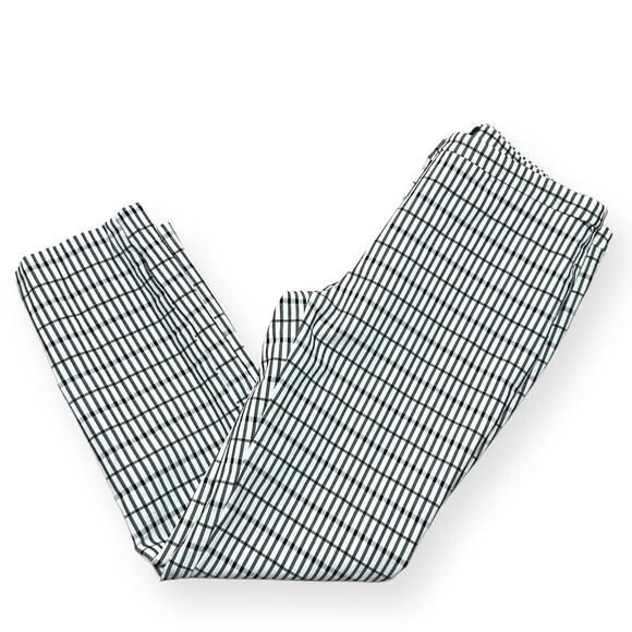 THEORY Classic Skinny Pants Slim Optic Grid Pattern Career Work Contemporary 6 - Picture 8 of 13